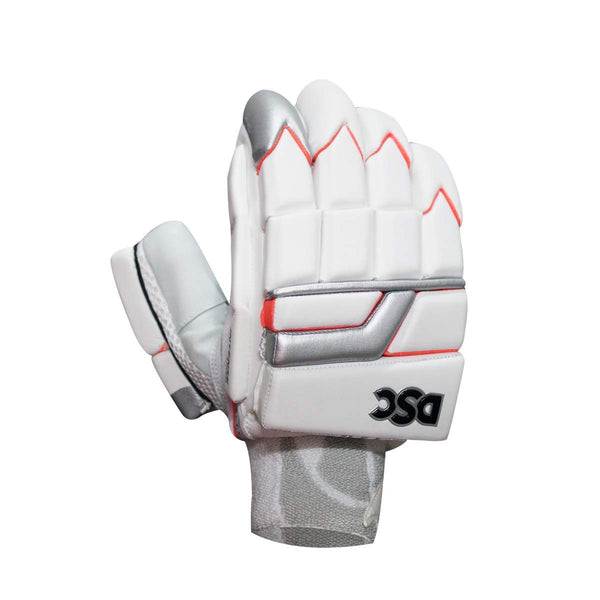 DSC Intense Speed Leather Cricket Batting Gloves | Sheep Leather Palm, FRP Finger Protection | Men's RH