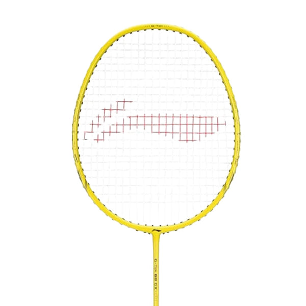 Li-Ning G-TEK 68 GX Strung Graphite Badminton Racquet with Full Cover, Lightweight High-Tension Racket for Power and Control – Yellow