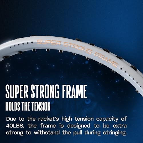 Hundred Predator Pro Strung Badminton Racquet (HBRX-5S073-1) | Aerodynamic Fast-Attacking Racquet with Full Cover