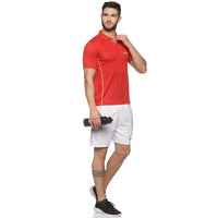 Li-Ning APLK397 Badminton Collar T-Shirt | Turbo Dri Air Dry Polyester, Breathable & Sweat-Wicking | Half Sleeve, Regular Fit - Best Price online Prokicksports.com