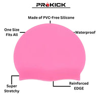 Prokick Silicone Swim Cap, One Size-Fits All - Best Price online Prokicksports.com