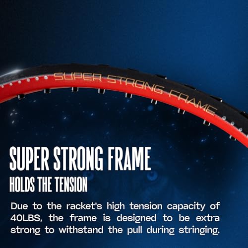 Hundred Predator Pro Strung Badminton Racquet (HBRX-5S073-1) | Aerodynamic Fast-Attacking Racquet with Full Cover