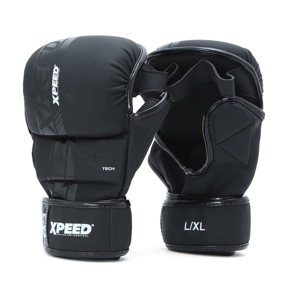 XPEED XP3056 Matt PU Sparring MMA Gloves | Injection Mould Foam Padding | Full Wrist Support | Professional MMA Training Gloves