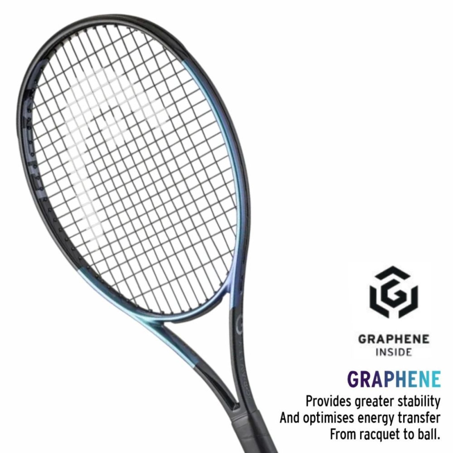 Head Gravity Jr.25 2025 Strung Tennis Racquet – 230g (G1 4 1/8) | Lightweight Graphite Composite Frame with Auxetic Technology for Junior Players, Black/Ice Blue - Best Price online Prokicksports.com