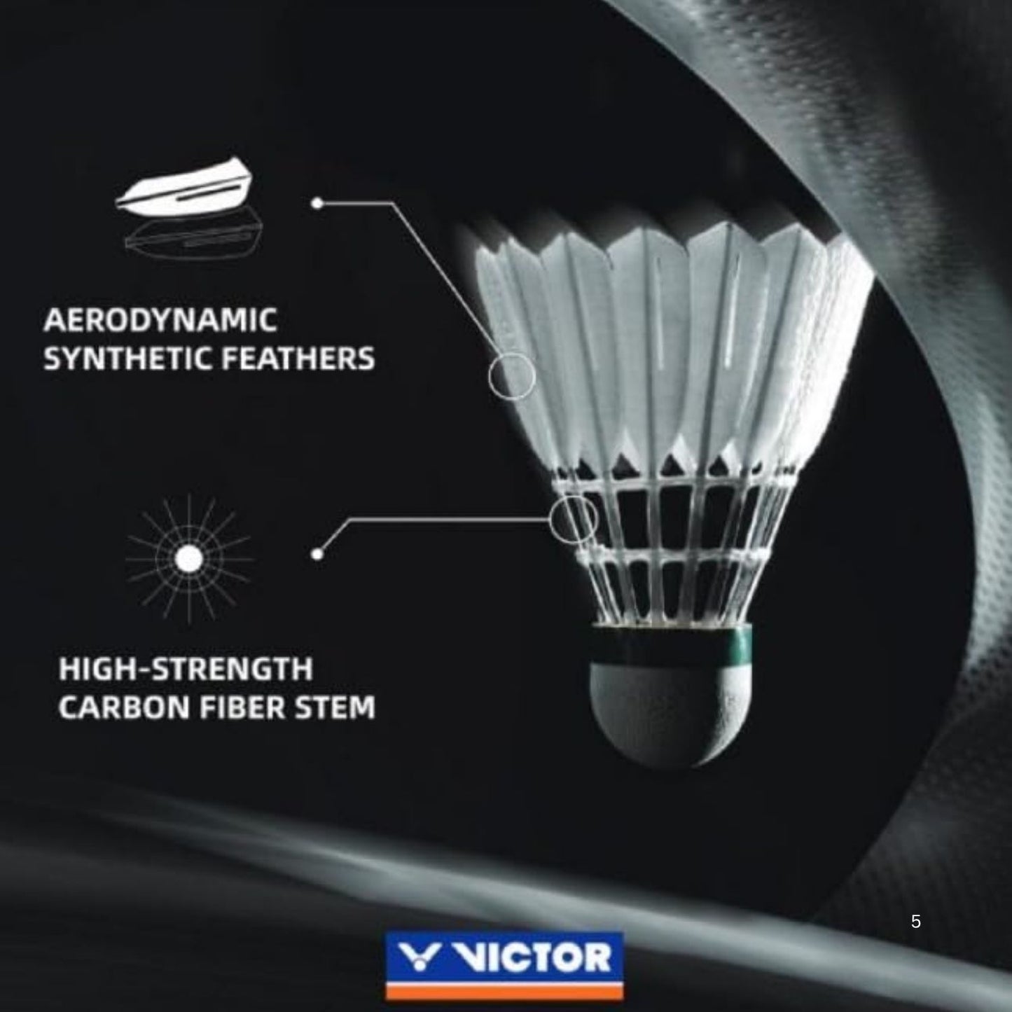 Victor NCS Pro Hybrid Shuttlecock, Speed 76 – 6 Pieces (Pack of 5) - Best Price online Prokicksports.com
