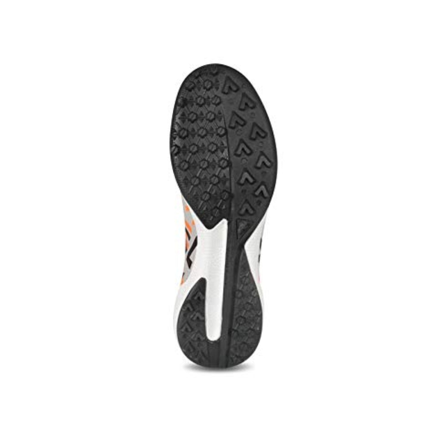 Vector X Flame Indoor Football Shoes – Lightweight Futsal Shoes with Non-Marking Rubber Sole, Superior Grip & Comfort for Indoor Court Play, Silver/Orange - Best Price online Prokicksports.com