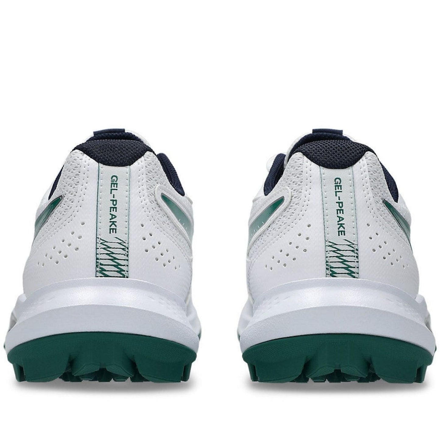ASICS Unisex Gel-Peake 3 Cricket Shoes White/Jasper Green Turf Hard Wicket GEL Cushioning TRUSSTIC Grip - Best Price online Prokicksports.com