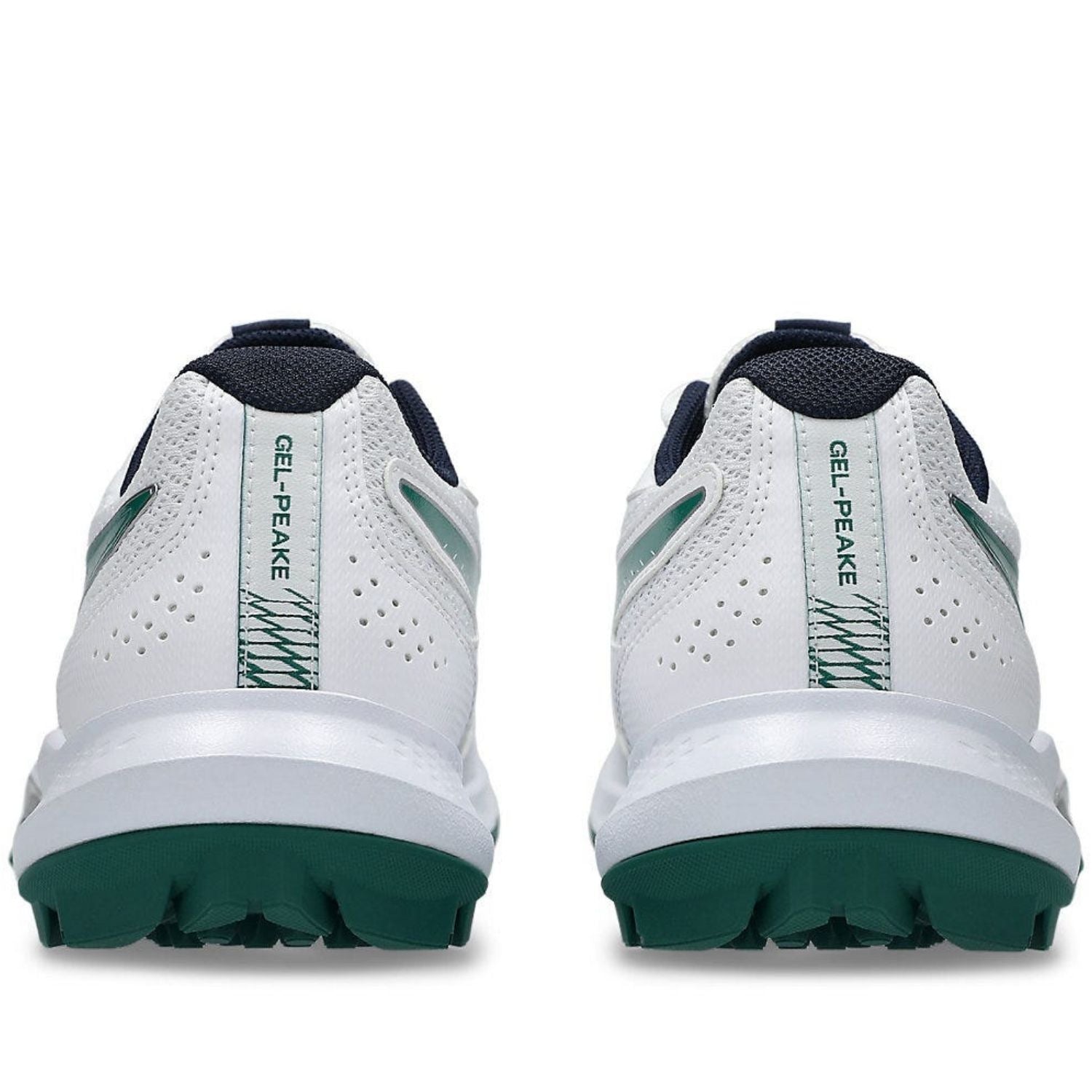 ASICS Unisex Gel-Peake 3 Cricket Shoes White/Jasper Green Turf Hard Wicket GEL Cushioning TRUSSTIC Grip - Best Price online Prokicksports.com