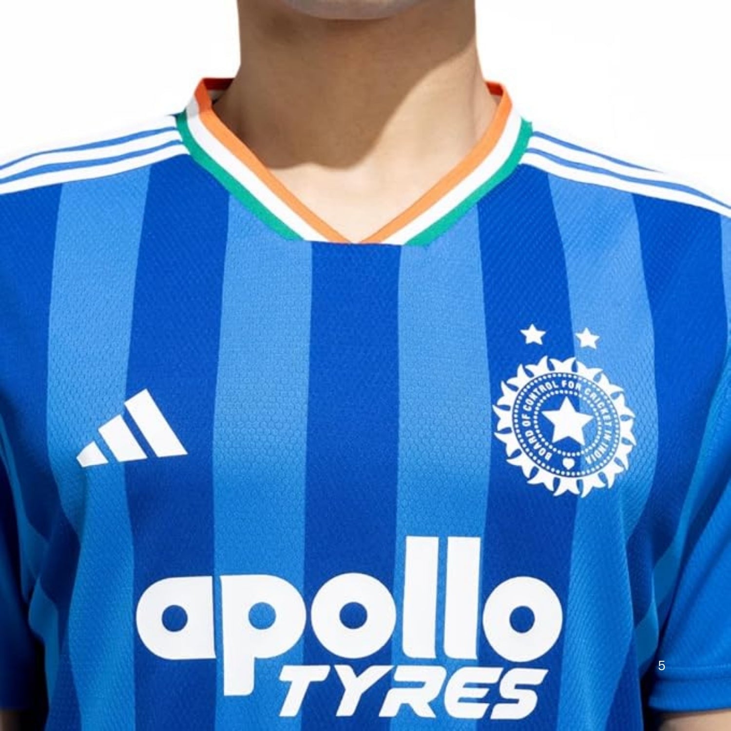 Adidas Indian Cricket Fan Jersey V-Neck T-Shirt | Breathable Sports Fanwear Tee | Official Team Style – Bright Royal Blue - Best Price online Prokicksports.com