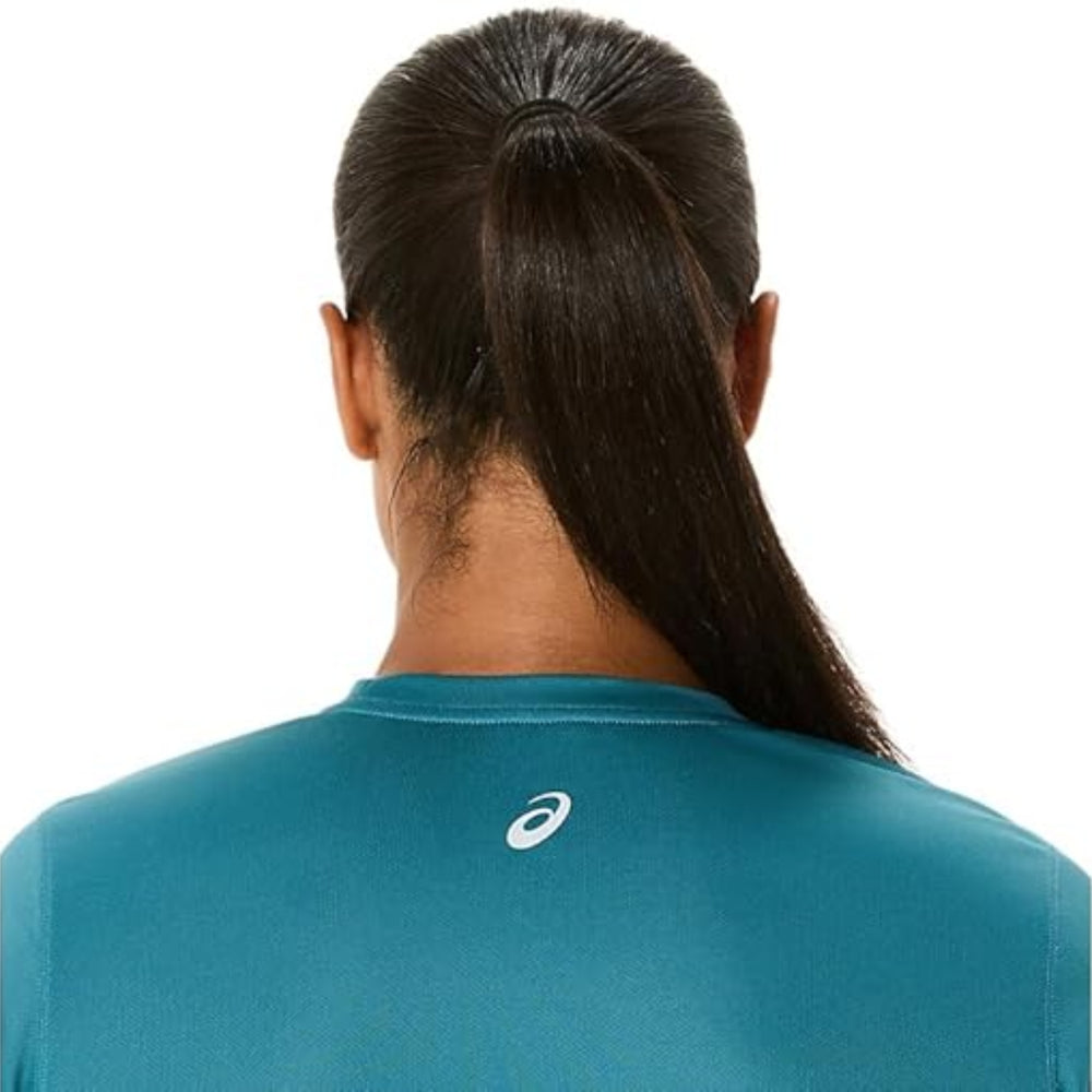 ASICS FUJITRAIL Logo SS Top for Women | Lightweight Quick-Dry Polyester T-Shirt with Breathable Fabric & Reflective Details for Trail Running - Best Price online Prokicksports.com