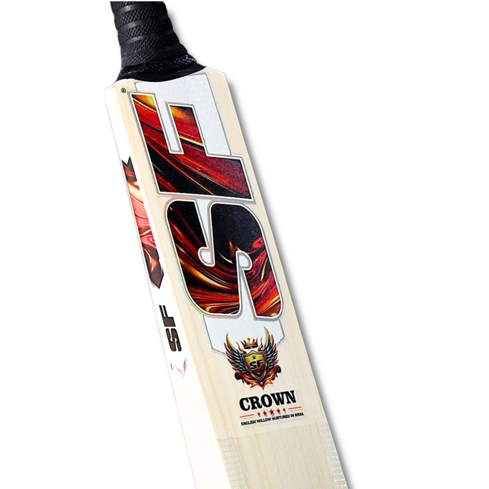 SF Crown English Willow Nurtured Cricket Bat | Premium Leather Ball Cricket Bat - Best Price online Prokicksports.com