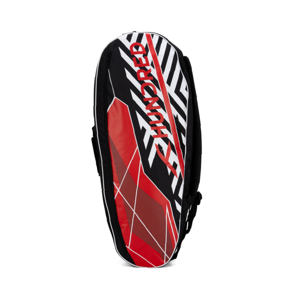 HUNDRED(HBCK-2M144-1) Racquet Bag – Spacious & Durable Black / Kit Bag for Rackets, Shoes & Accessories | Durable, Lightweight & Stylish - Best Price online Prokicksports.com