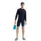 Speedo AM Performance Printed Swimactive Long Sleeve Suntop – Men UV Protection Swim Top, Quick Dry Stretch Rashguard, True Navy Blue/Cobalt Pop - Best Price online Prokicksports.com