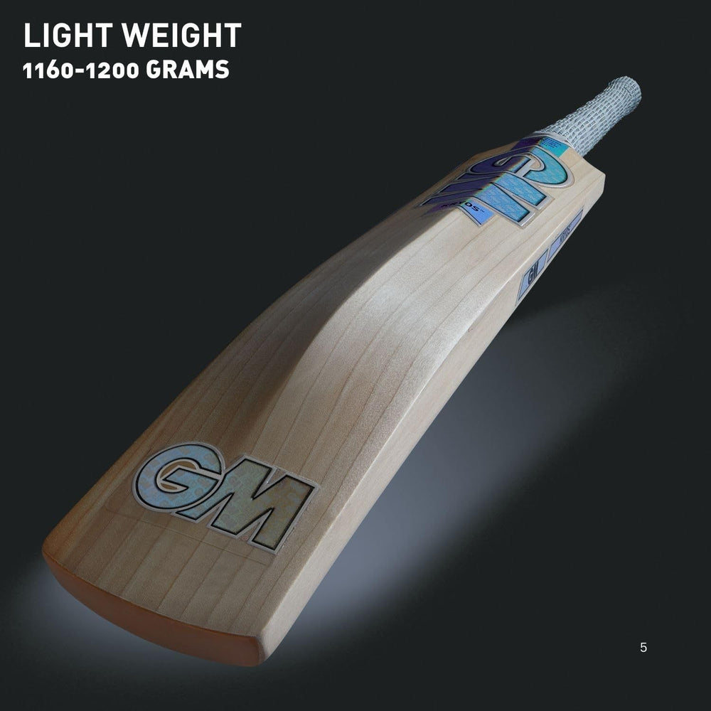 GM Kryos 404 English Willow Cricket Bat – SH Mens | Grade 3 Willow, L540 Blade, Full Profile with PowerArc Bow, F2 Face Profile | Mid Swell Position, Sweeping Toe, Hypa Grip - Best Price online Prokicksports.com