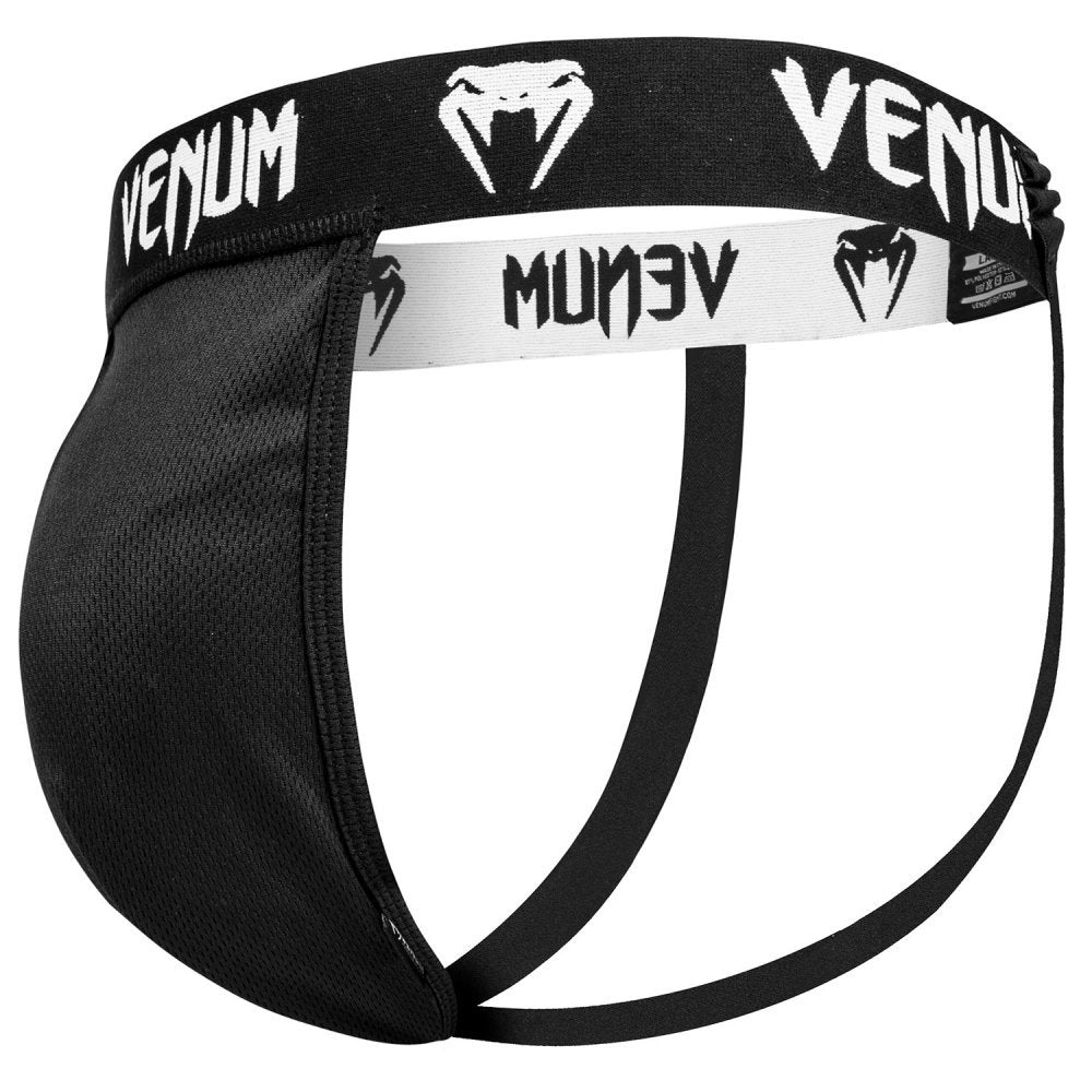 Venum Competitor Groin Guard – Black/Ice | Boxing & MMA Protective Cup | Adult Medium