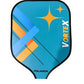 Prokick Vortex Pickle Ball Racquet – High-Performance Paddle with Carbon Fiber Face | Power & Control Design | Dark Cyan/Yellow Stripes | Lightweight Pro Pickleball Gear - Best Price online Prokicksports.com