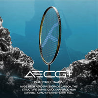 Hundred Hyfonic Lazer Strung Badminton Racquet | Carbon Fibre Frame with Dual Aerodynamic Technology | Precision Control Series - Best Price online Prokicksports.com