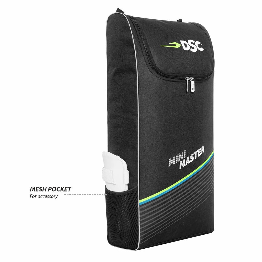 DSC Mini Master Cricket Kit Bag – Black, Compact Junior Cricket Gear Bag with Durable Fabric & Spacious Storage - Best Price online Prokicksports.com