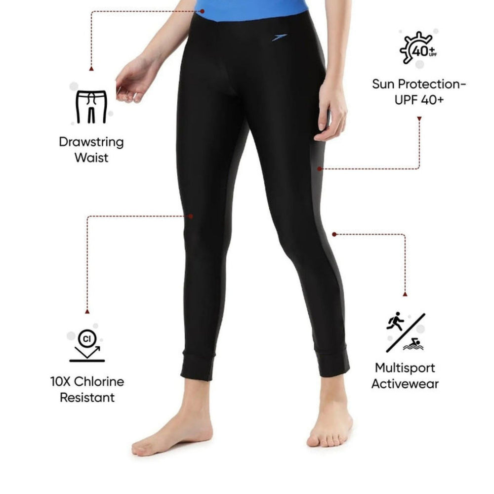 Speedo AF Women’s Endurance 10 Solid Contrast Swim Legging – Chlorine Resistant Quick Dry Swimwear Tights for Training & Water Sports - Best Price online Prokicksports.com