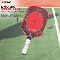 Airavat Kratos 7413 Pickleball Paddle | Power-Oriented Design | Carbon Fiber Face | Polymer Core | USAPA Approved | Lightweight | Bold Red Finish - Best Price online Prokicksports.com