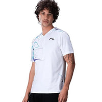 Li-Ning ATSUA51 Men’s V-Neck Badminton T-Shirt – Lightweight Polyester, Quick-Dry, Breathable Aura Sports Tee - Best Price online Prokicksports.com
