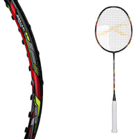 HUNDRED Powertek 2000 Pro Strung Badminton Racquet – Black | Head-Heavy Power Racquet with Carbon Graphite Shaft & Curve² Frame - Best Price online Prokicksports.com