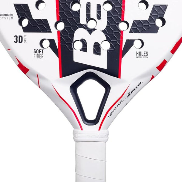 Babolat Tech Vertuo Juan Lebron 2.5 Padel Racquet – White/Black, 355g | Power & Comfort for Intermediate Players