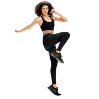 Shrey Clair Sports Bra, Black | Medium Support Active Bra with Breathable Fabric & Comfortable Fit - Best Price online Prokicksports.com