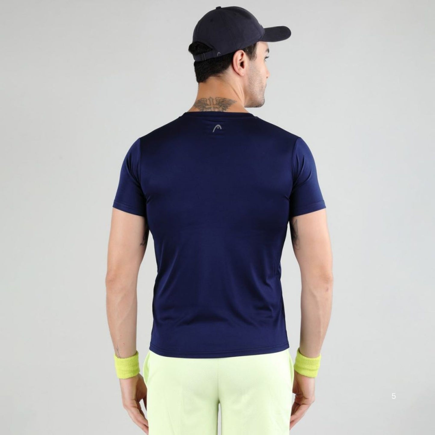 HEAD HCD Model Men's Round Neck T-Shirt – 100% Polyester | Moisture-Wicking, Lightweight Regular Fit | Crew Neck Design - Best Price online Prokicksports.com
