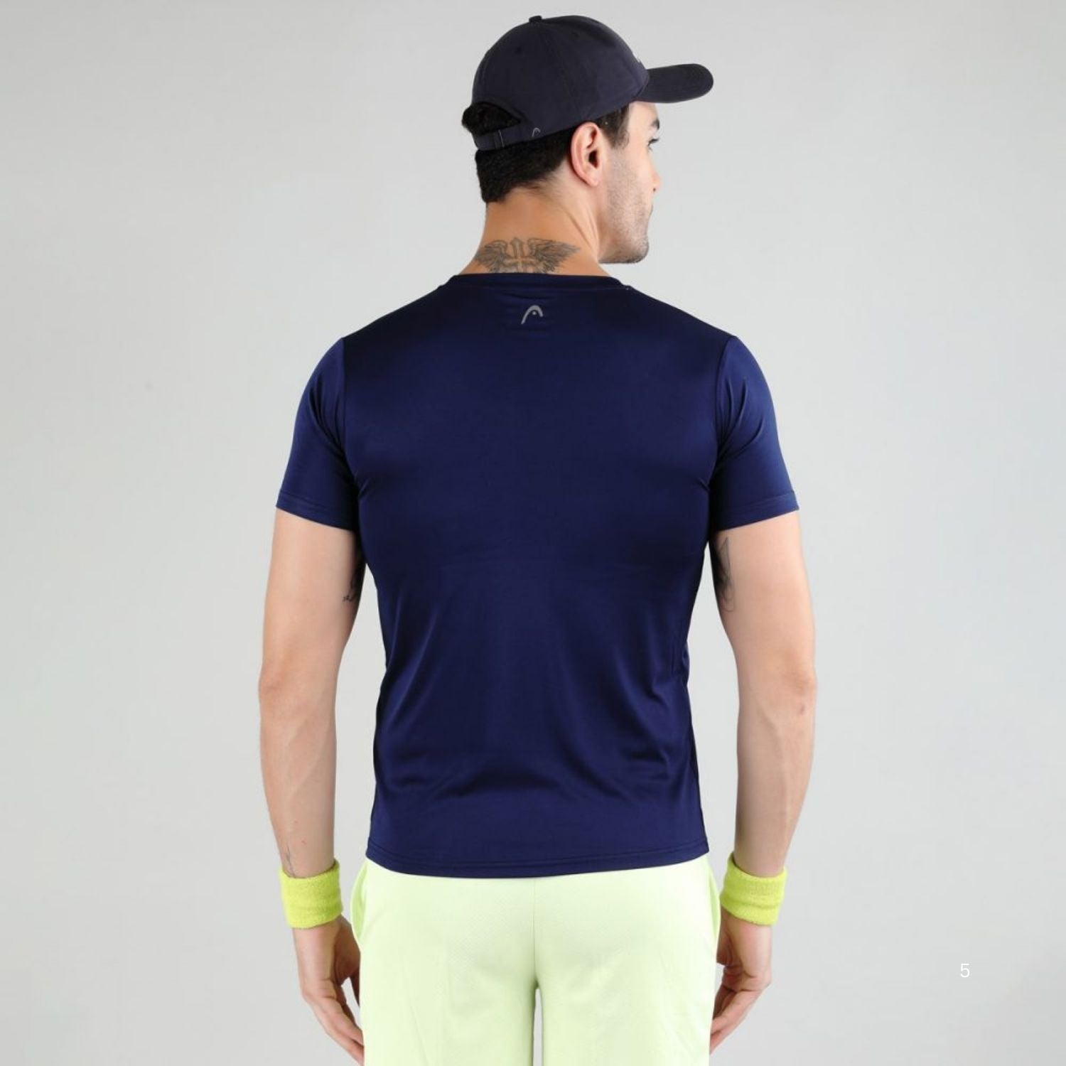 HEAD HCD Model Men's Round Neck T-Shirt – 100% Polyester | Moisture-Wicking, Lightweight Regular Fit | Crew Neck Design - Best Price online Prokicksports.com