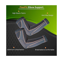 Prokick FlexiFit Compression Elbow Support, 1 Pair - Best Price online Prokicksports.com