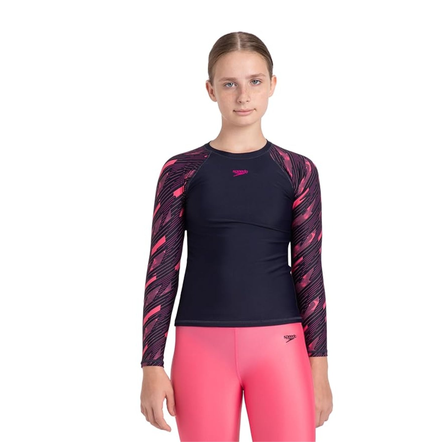 Speedo JF Hypbm Sp LS SunTop Swimming – Girls’ Long Sleeve SunTop - Best Price online Prokicksports.com