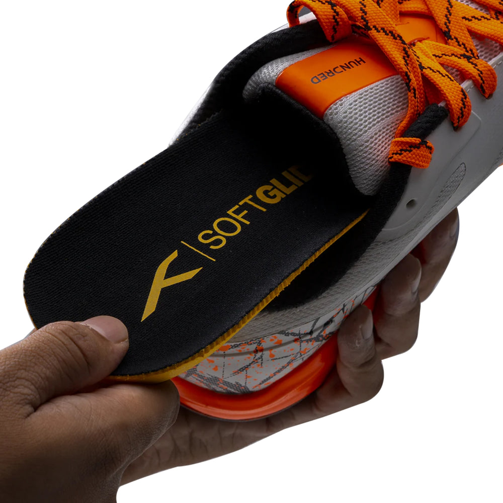 HUNDRED Soft Glide Insoles, Black/Yellow | Ultra-Soft Cushioned Insole with Anti-Slip Grip & All-Day Comfort - Best Price online Prokicksports.com