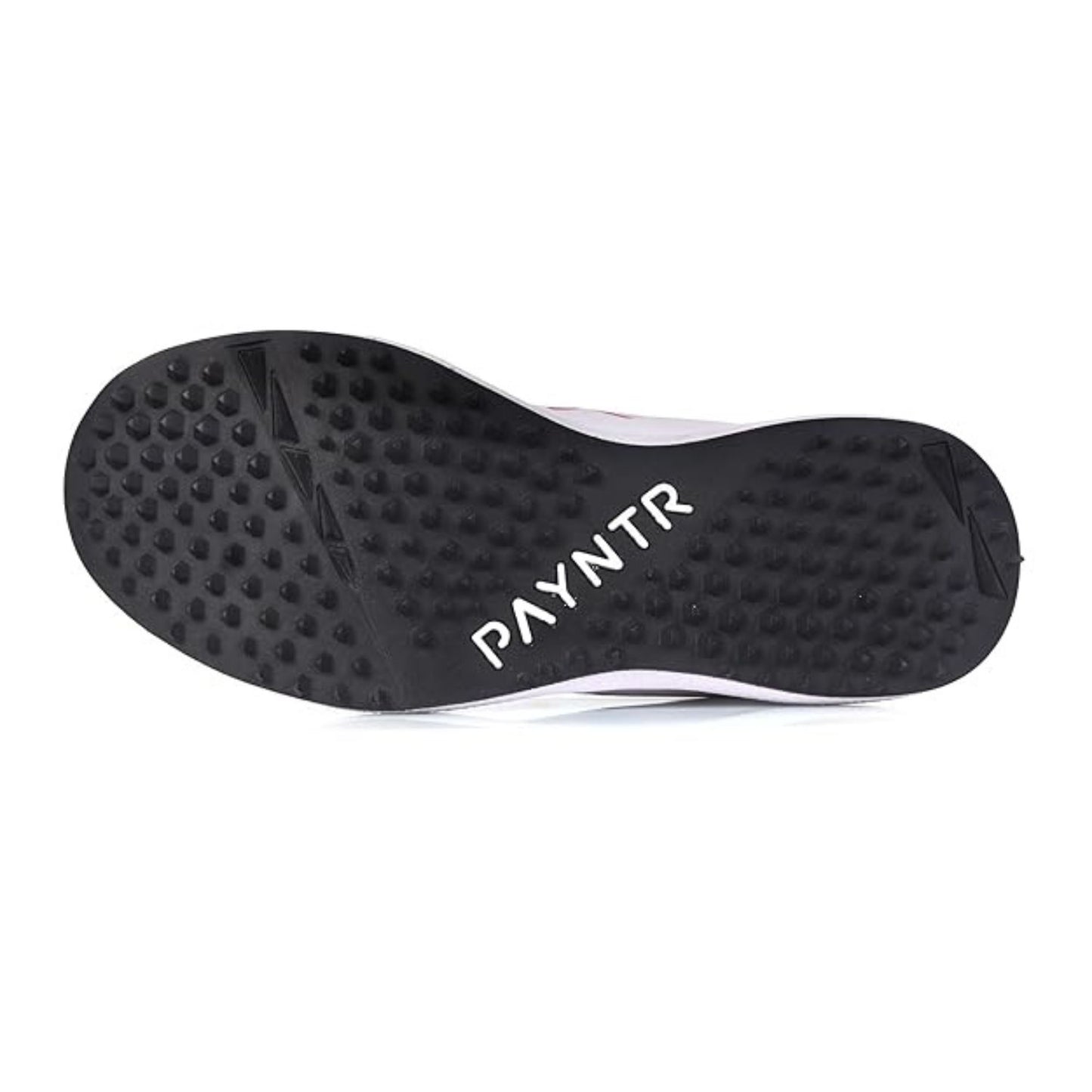 Payntr X Rubber Stud Cricket Shoe, White/Black | Lightweight PU Upper, EVA Midsole, Honeycomb Insole, Pimple Rubber Stud Outsole | Durability, Comfort, and All-Surface Grip - Best Price online Prokicksports.com
