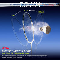 Li-Ning G-Force 6900 Superlite Unstrung Badminton Racquet, 5U G6 | Ultralite Carbon Technology | Fast Swing