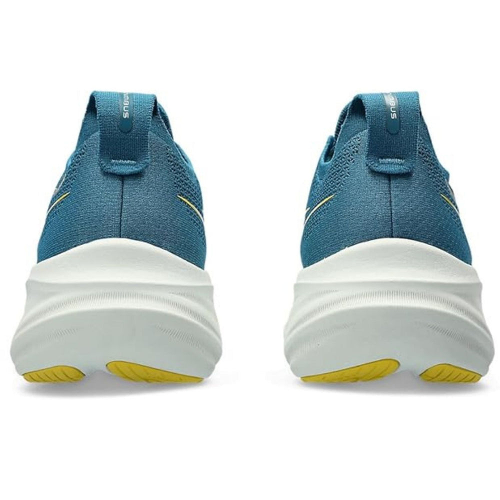 ASICS GEL-NIMBUS 26 Running Shoes for Men | Maximum Cushioning | PureGEL Technology | French Blue/Electric Lime | Plush Comfort for Long Runs - Best Price online Prokicksports.com