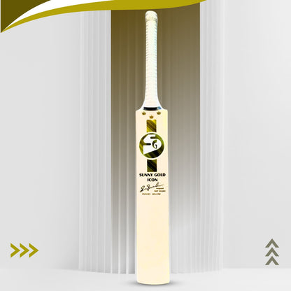 SG Sunny Gold Icon English Willow Cricket Bat (Short Handle) | Grade 1 Willow | 40mm Edges | Pro-Performance Grip | Club Tournament Bat - Best Price online Prokicksports.com