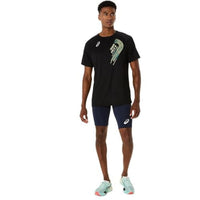 ASICS Track Graphic Short Sleeve Top & Armsleeves for Men | Breathable Training Tee with Arm Support - Best Price online Prokicksports.com