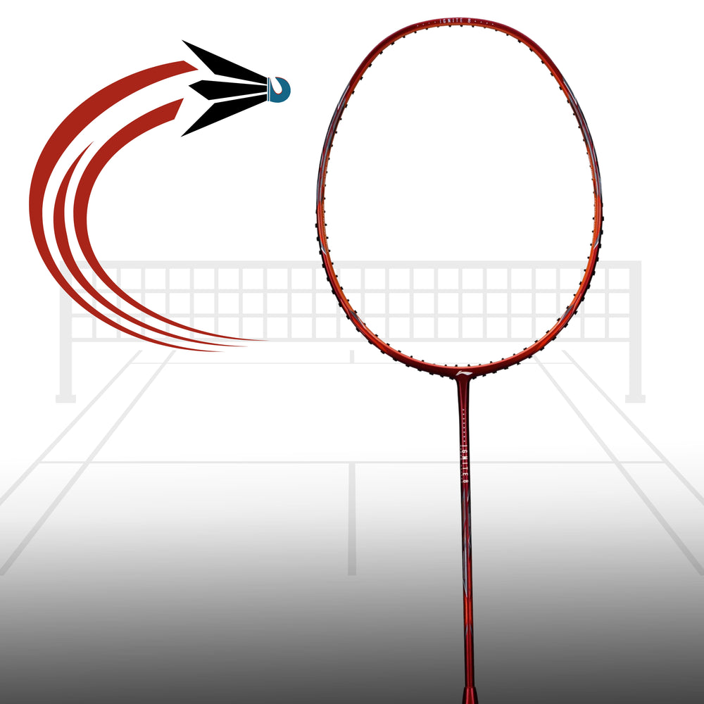 Li-Ning Ignite 8 Carbon-Fiber Unstrung Badminton Racquet, 5U6 | Head-Heavy Power Frame with AeroTec Beam & TB Nano Technology - Best Price online Prokicksports.com