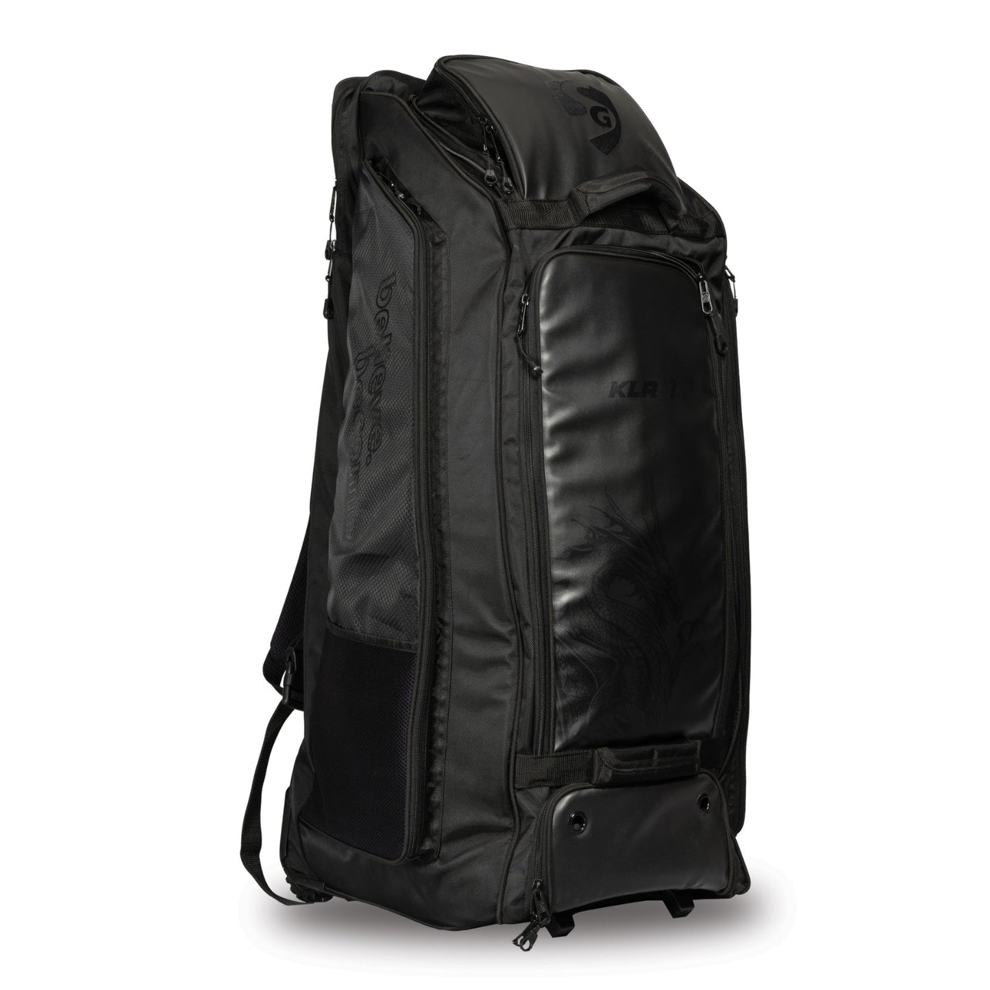 SG KLR Wheelie Duffle Cricket Kit Bag Large | Rolling Cricket Gear Bag with Wheels & Pull Handle | Spacious Sports Kit Bag – Black - Best Price online Prokicksports.com