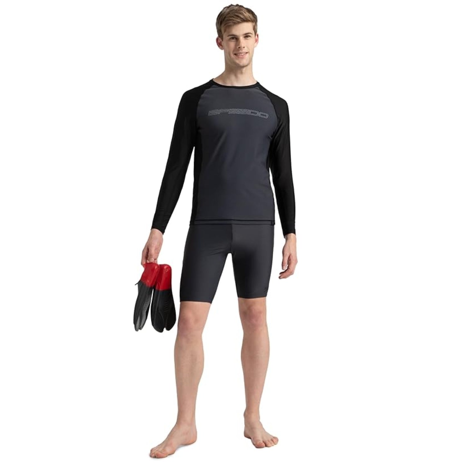 Speedo Printed Long Sleeve SunTop – Men’s Swimming Top with UV Protection - Best Price online Prokicksports.com