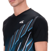 Hundred HBTS-5M268 V-Neck Badminton T-Shirt – Men Quick Dry Lightweight Sports Tee for Badminton, Gym & Training - Best Price online Prokicksports.com