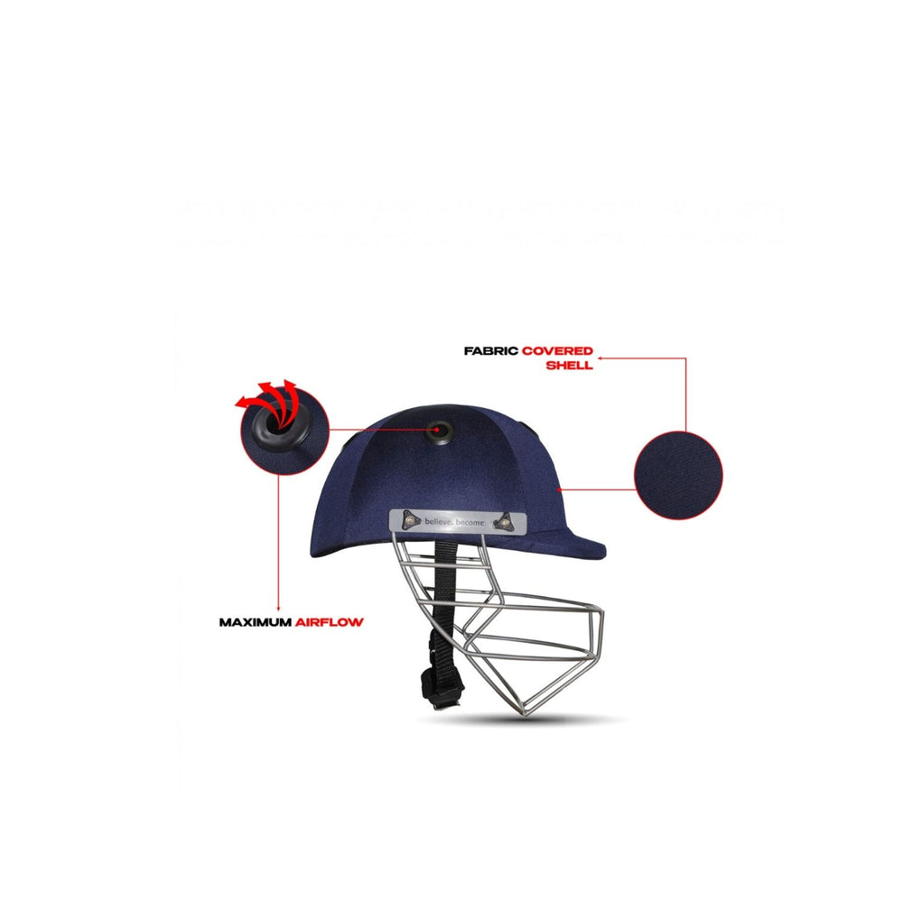 SG Club Cricket Helmet with Steel Face Guard | Lightweight Protective Cricket Helmet for Matches & Practice | Navy Blue - Best Price online Prokicksports.com
