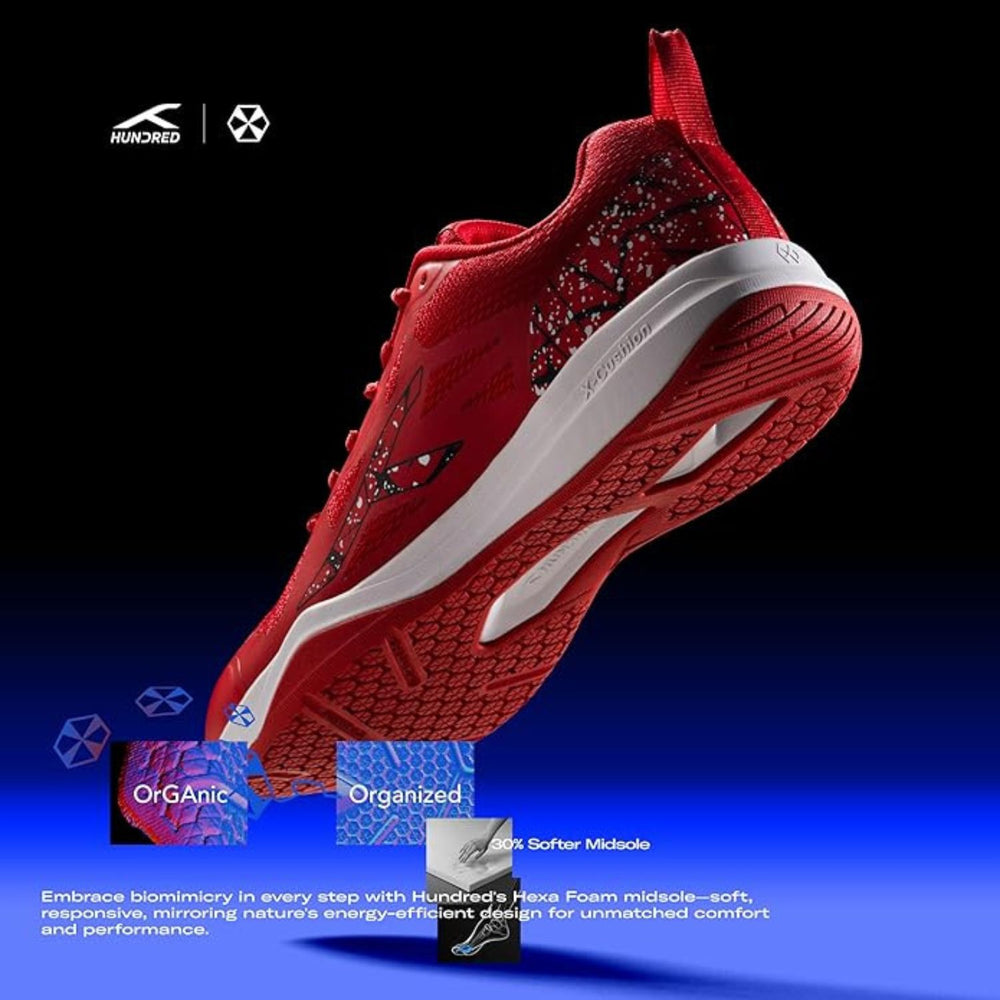 HUNDRED Blade Badminton Shoes (Non-Marking) | Multi-Sport Court Shoes | Lightweight Gum Rubber Sole | Indoor Sports – Badminton, Squash, Table Tennis, Volleyball & Basketball - Best Price online Prokicksports.com