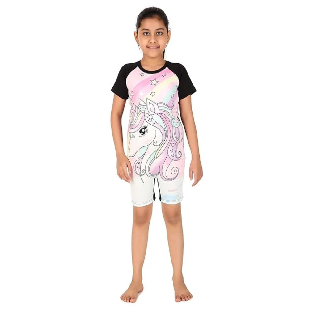 Viva Splasher 005 Kid’s Swimming Costume, Pink | Comfortable Swim Suit with Stretch Fabric & Quick-Dry Performance - Best Price online Prokicksports.com