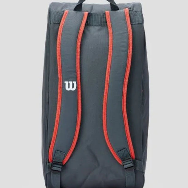 Wilson Padel Team Padel Bag – WR8908701001 - Black | Lightweight & Durable Sports Bag for Padel or Tennis Players | Spacious, Stylish & Functional Design