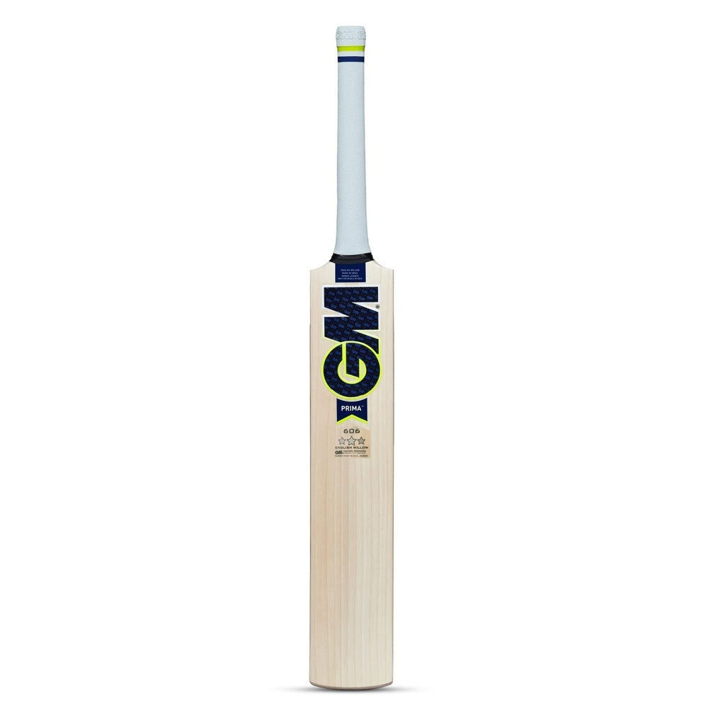 GM Prima 606 English Willow Cricket Bat – SH Mens | Grade 3 Willow, Face Profile | Mid to Low Sweet Spot, Sweeping Toe, Treble Spring Singapore Cane Handle - Best Price online Prokicksports.com