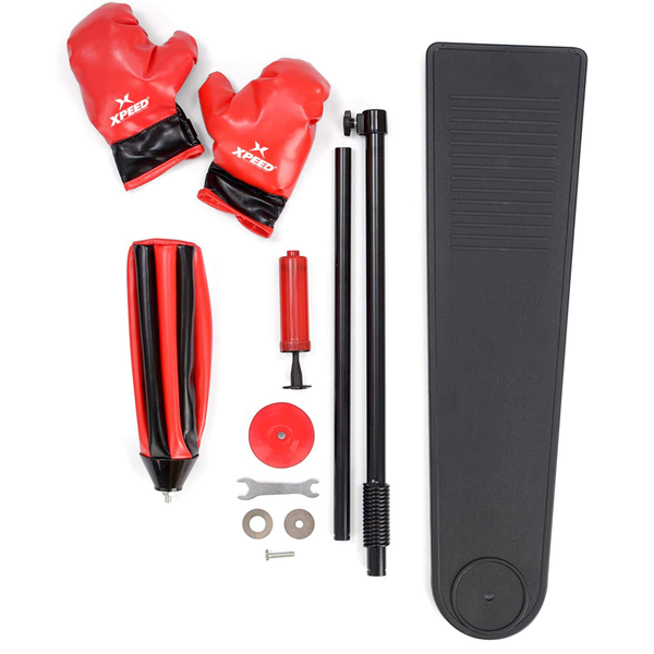 XPEED XP604 Champ Set | Adjustable Speed Ball with Base & Junior Gloves | Easy-to-Assemble Kids Boxing Starter Kit