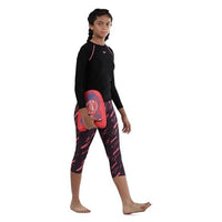 Speedo JF HypbmAOP Swim Capri – True Navy/Electric Pink/Fandango Pink | Chlorine-Resistant Capri with Stretch Fit & Sun Protection - Best Price online Prokicksports.com