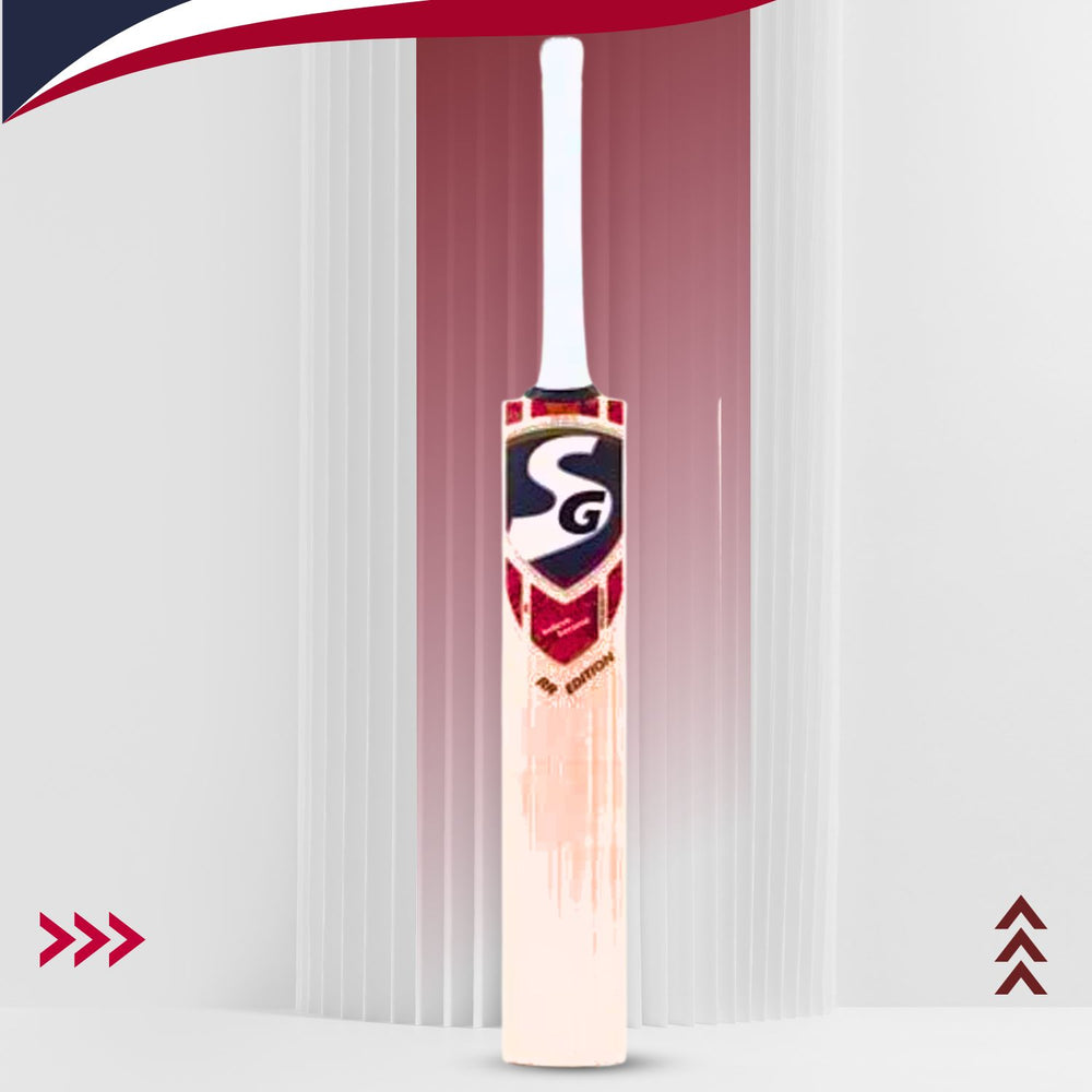 SG RR Edition English Willow Cricket Bat (Short Handle) | Grade 1 Willow | Pro-Power Bow | Elite Tournament Bat